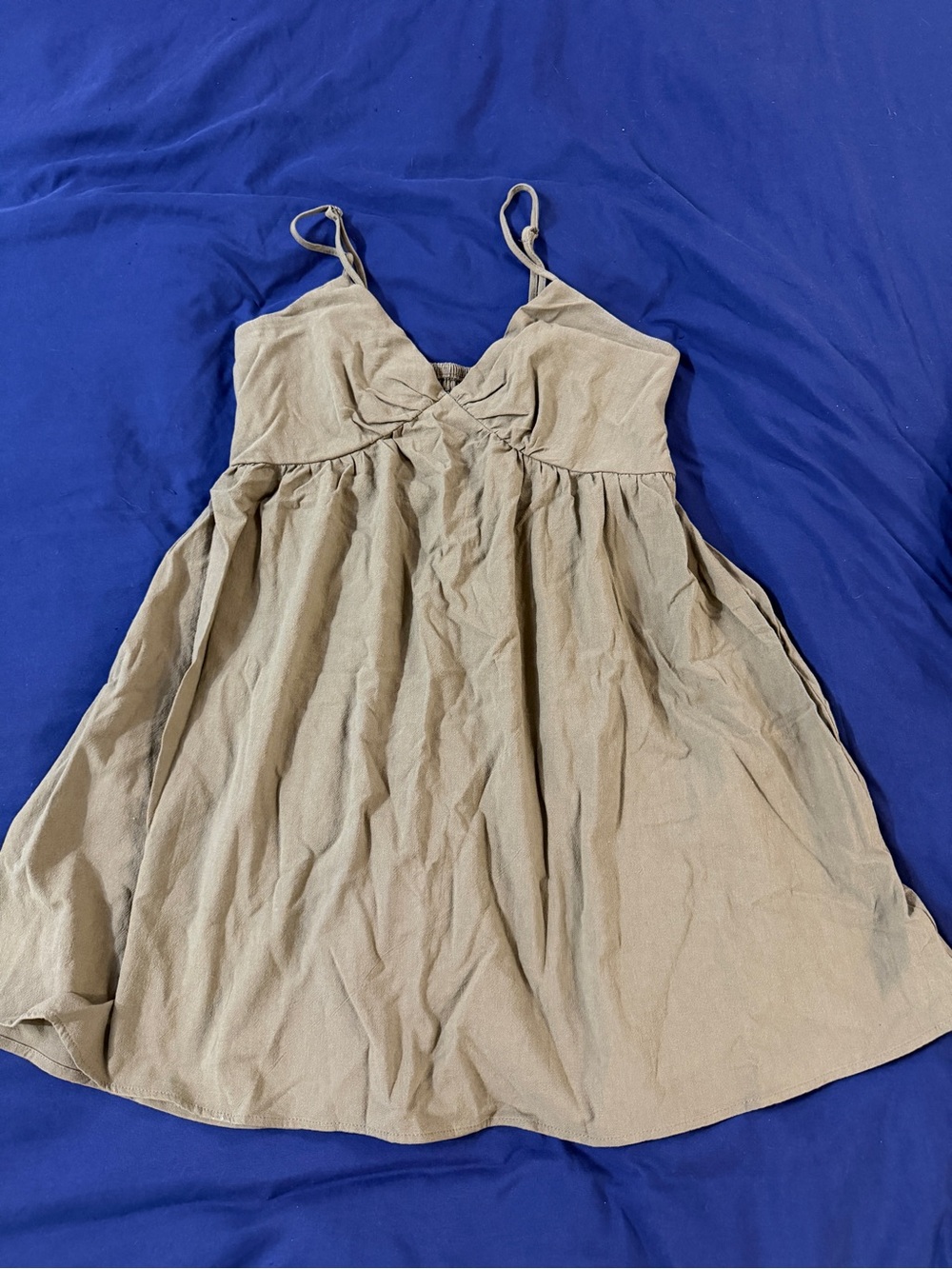 Sleeveless Olive Green Babydoll Dress